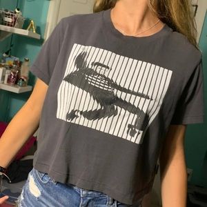 elvis cropped tee